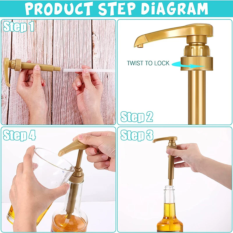 Kitchen Tools 1pc/5pcs Coffee Milk Tea Dispenser Syrup Pump Liquid Dispenser For Monin Syrup 10ml Juice Bottle Pump Kitchen Tools