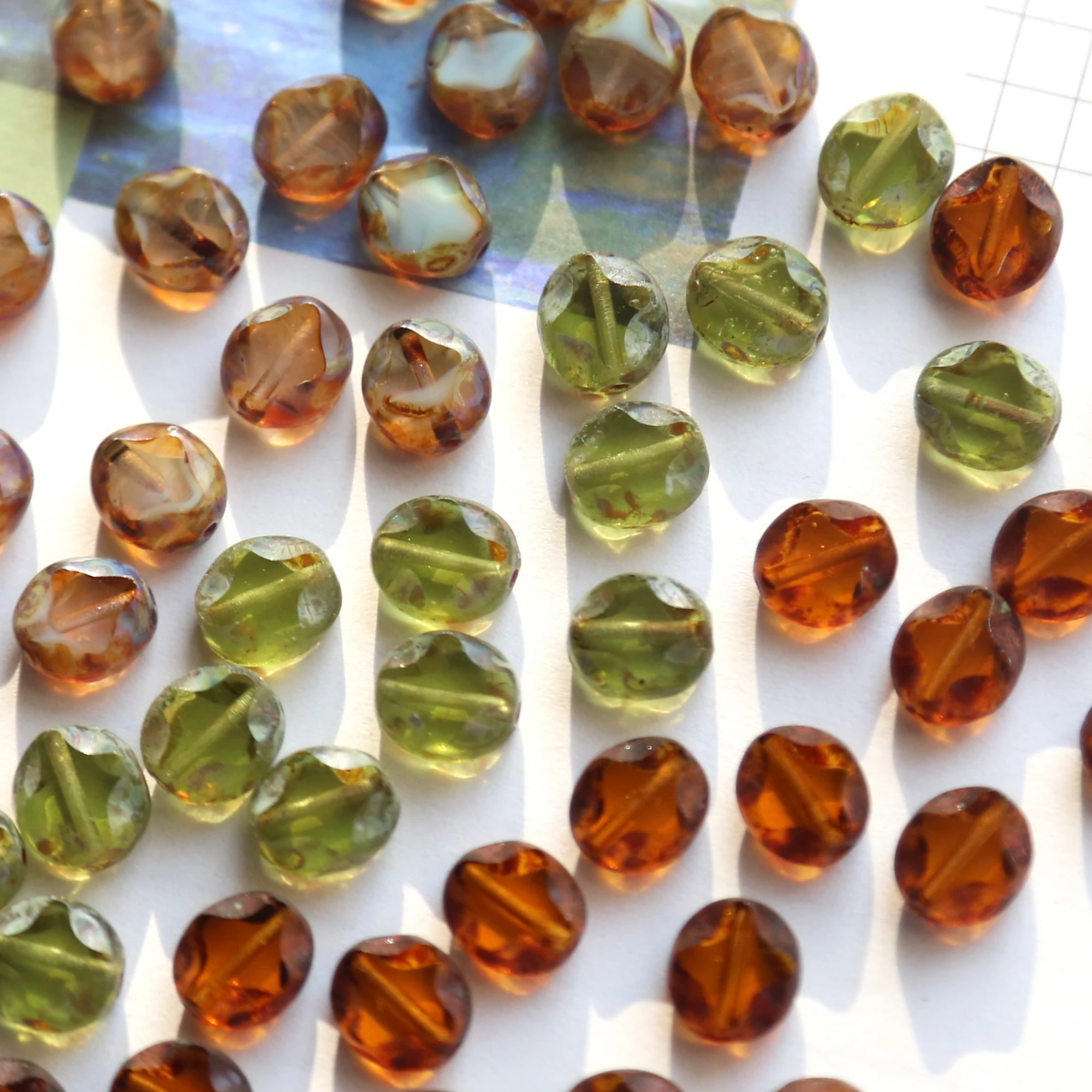 10개 9x6mm 체코 비즈 DIY 수제 비즈 재료
