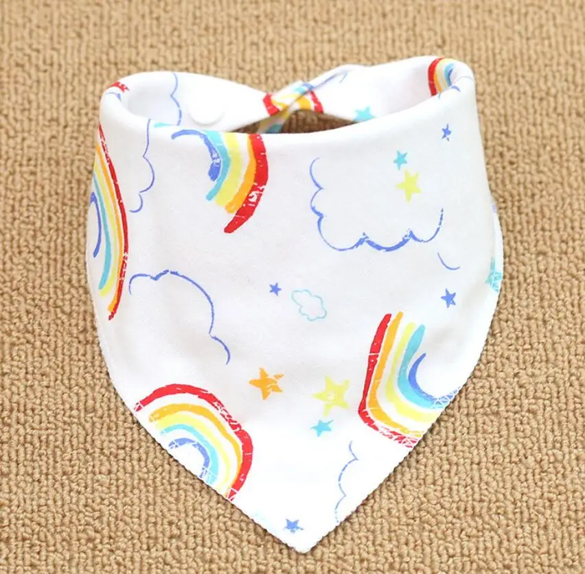 1 Pc Cartoon Print Baby Bibs for Boys Girls Bandana Cotton Triangle Burp Cloth Baby Saliva Towel Baby Feeding Stuff Accessories cheap baby accessories	 Baby Accessories