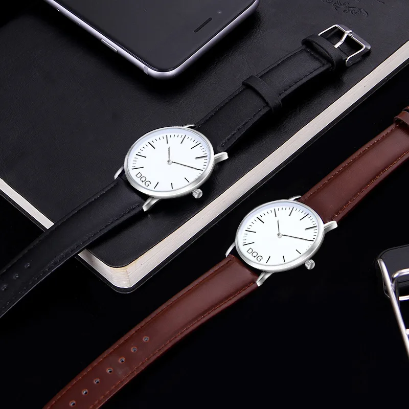2022 DQG Top Fashion Style Luxury Ladies Leather Strap Analog Quartz Watch Gold Reloj Mujer |