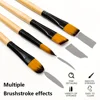 24pcs Professional Artist Paint Brush Set Include Round Filbert Flat Angle Fine Detail Brushes Premium Nylon Brush for Painting 4