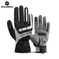 ROCKBROS Windproof Cycling Gloves Touch Screen Riding MTB Bike Bicycle Gloves Thermal Warm Motorcycle Winter Autumn Bike Gloves 1