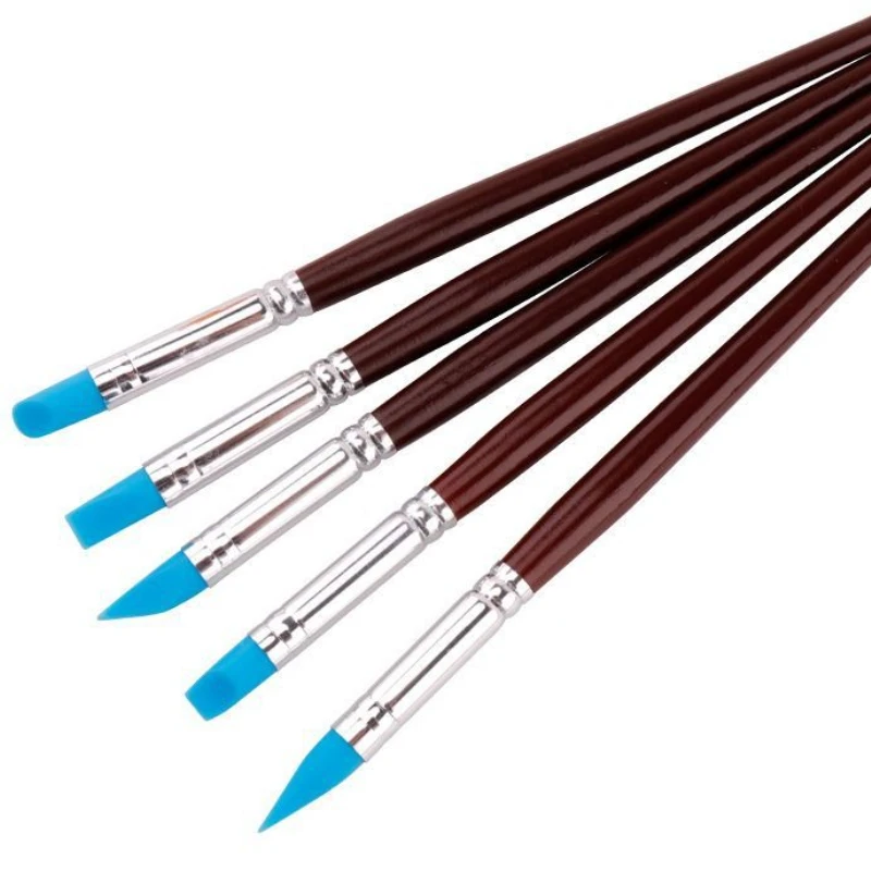 5 יחידות / מערכת ידית בירץ לעיצוב חימר ושעווה כלי חרס פולימר סט דגמות קרמיקה עבודת יד DIY כלי חיוניים