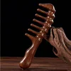 Natural Sandalwood Comb Wide Tooth Anti-Static Head Scalp Scraping Massage Wooden Comb for Long Thick Straight Curly Hair 1