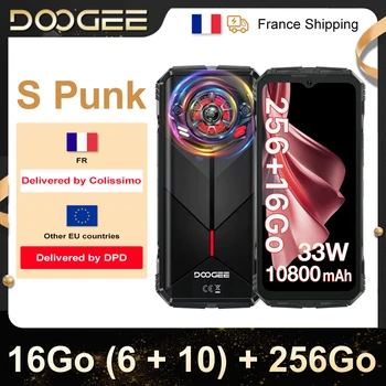 DOOGEE S Punk Smartphone robusto Effetto luce LED Display da 6,58" 16 GB (6+10) 256 GB Altoparlante di grande ampiezza da 34 mm Fotocamera da 50 MP Android 14