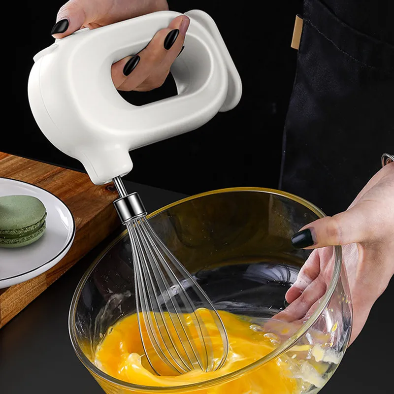 Portable Mini Electric Cordless Hand Mixer Whisk Rechargeable With Stainless Steel Whips 4 Speed Egg Butter Cream Kitchen Baking electric whisk electric egg beater