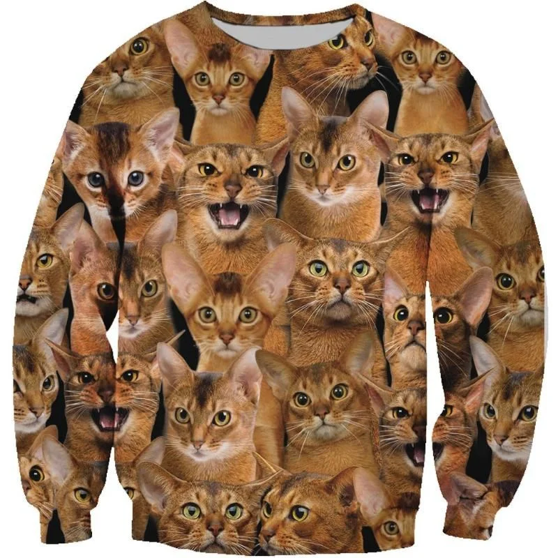 thumbnail image 1 of Nuevo jersey para hombre con estampado 3D de animales, gatos y perros, para deportes al aire libre, cálido, informal, de moda urbana, 1 of 5