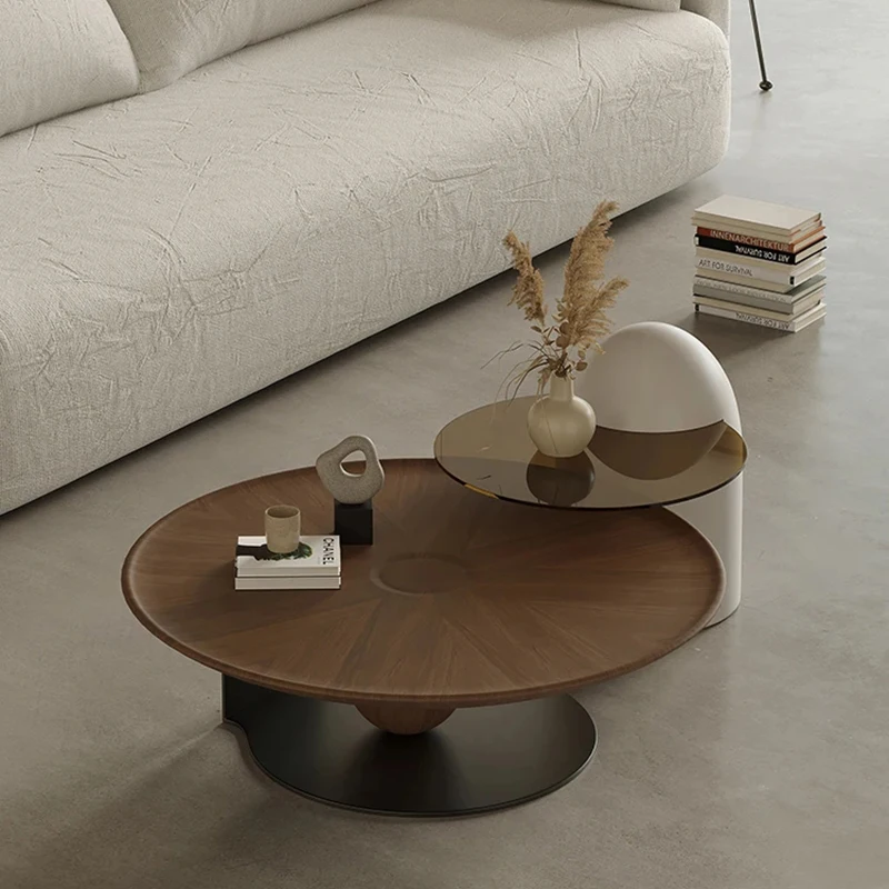 

Luxury Round Coffee Tables Nordic Modern Transparent Hospitality Coffee Tables Minimalist Designer Mesa Auxiliar Salon Furniture