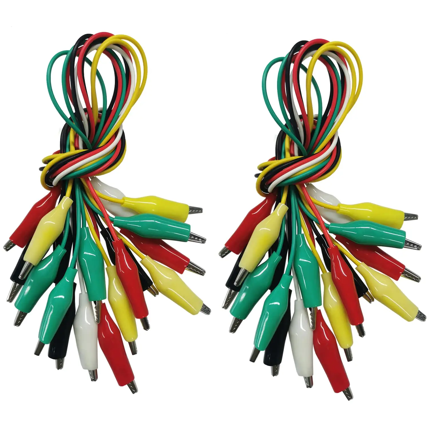 Color Alligator Clips Probes 10PCS for Electrical Testing Dual Ended Insulators for Circuit Connection 28mm35mm45mm