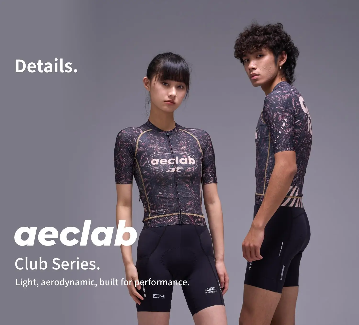 AEC Radtrikot Sommer Kurzarm Fahrradoberteil 2026 Neu Rennrad MTB Kleidung Hochelastisch YKK Reißverschluss hinten 3 Taschen – Detail 3