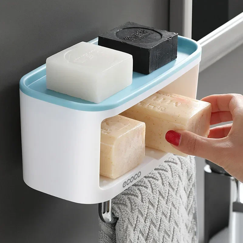 ECOCO-Soap-Dishes-Box-Wall-Mounted-Shower-Soap-Tray-Holder-for-Bathroom ...
