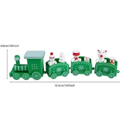 Feestelijke Houten Trein Ornament Set - Kerst en Nieuwjaars Decoratie