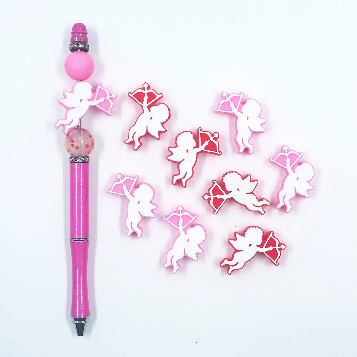 chenkai-50pcs-cupid-silicone-focal-beads-for-beadable-pen-valentine's-day-silicone-charms-for-pen-making-character-beads