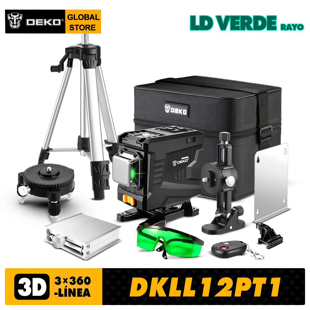 Уровень лазерный DKLL12PT1, 3,7 В, 3x