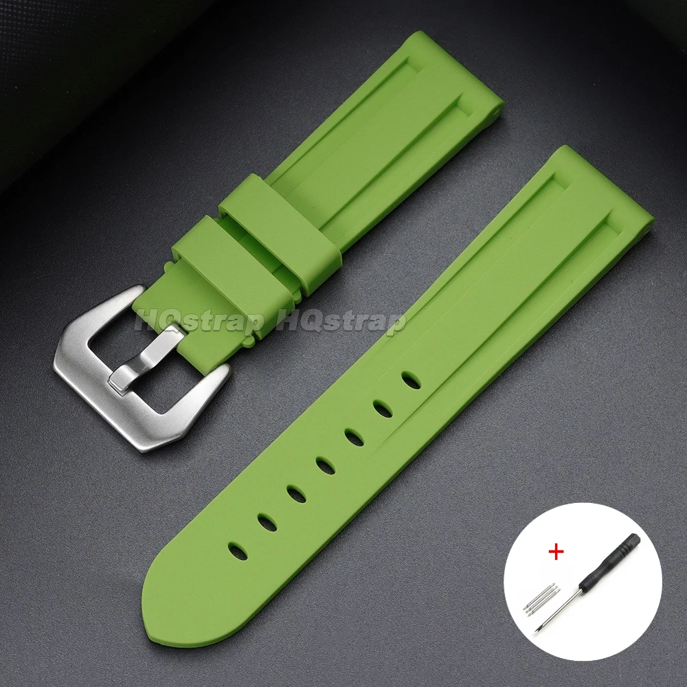 Premium Rubber Watch Strap - Soft Sport Silicone Wristband