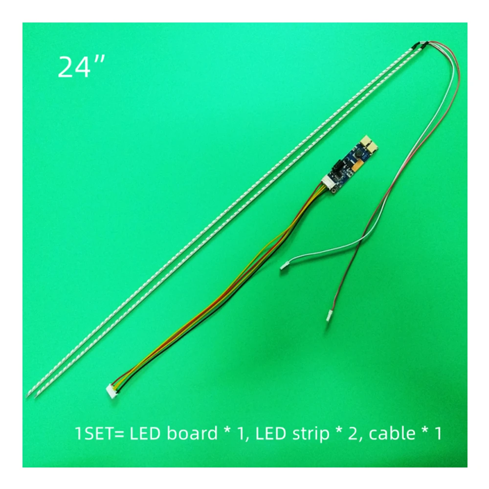 

High Light Universal LED Backlight Upgrade Kit Adjust LCD Monitor Light Lens 2 LED Strips