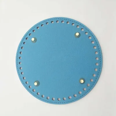 Leather Bag Bottoms DIY Handmade Oval Round Bottom Bag Accessories for Knitting Bags Handbag Crossbody Bags Bottom Blue