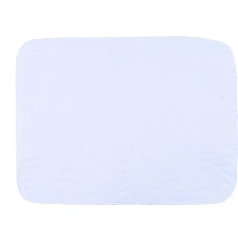 2pcs Reusable Washable Pad Absorbent Pad Adults Incontinence Blue + White 45 * 60cm Elderly Disabled incontinence bed pad