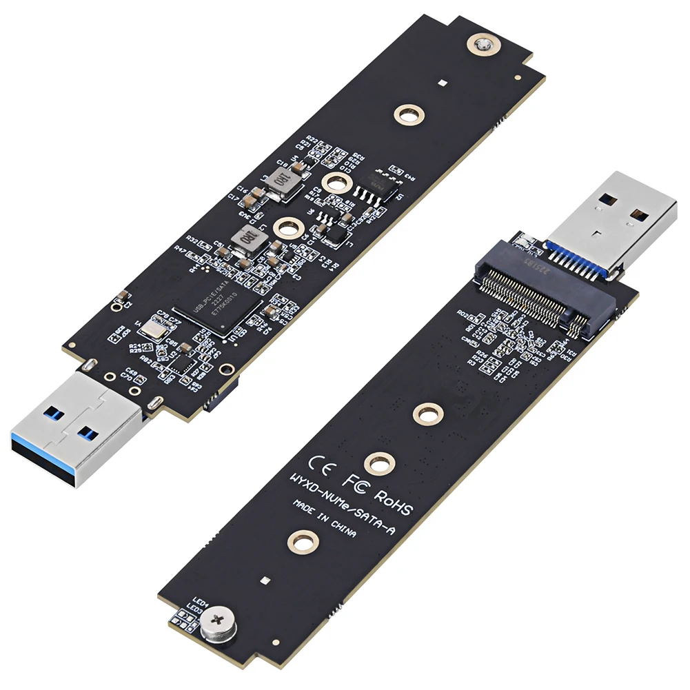 M.2 to USB 3.1 어댑터 카드 M.2 SSD SATA/NVMe to USB 3.1 어댑터 NVMe PCIe to USB3.1 타입 A 어댑터 (삼성 970 960 시리즈용)