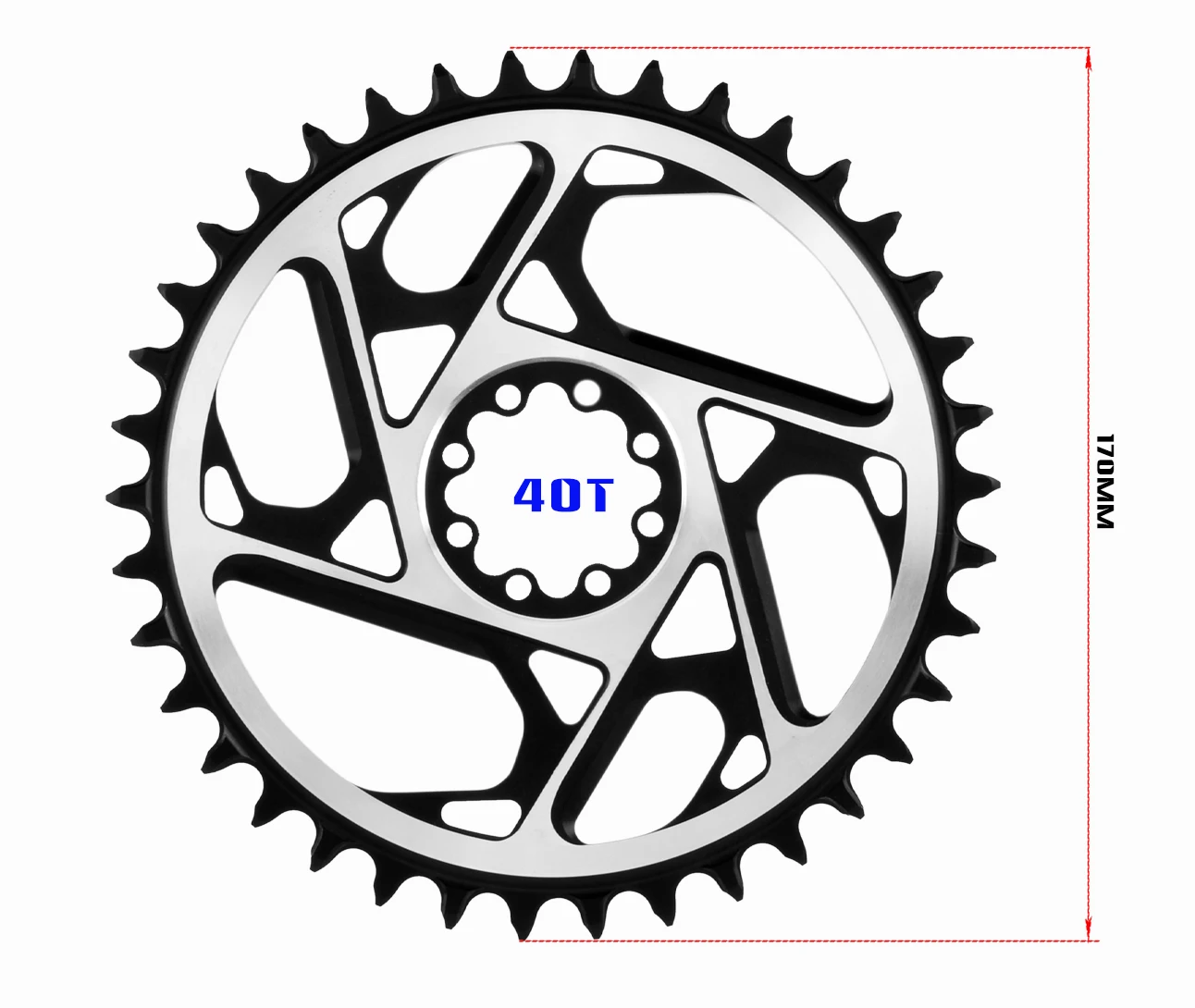 GOLDIX 3mm Offset 8-Loch MTB Kettenblatt CNC Hohl Narrow Wide Kettenrad 36T 38T für SRAM 8-Loch Kurbel 7075 Aluminium – Detail 7