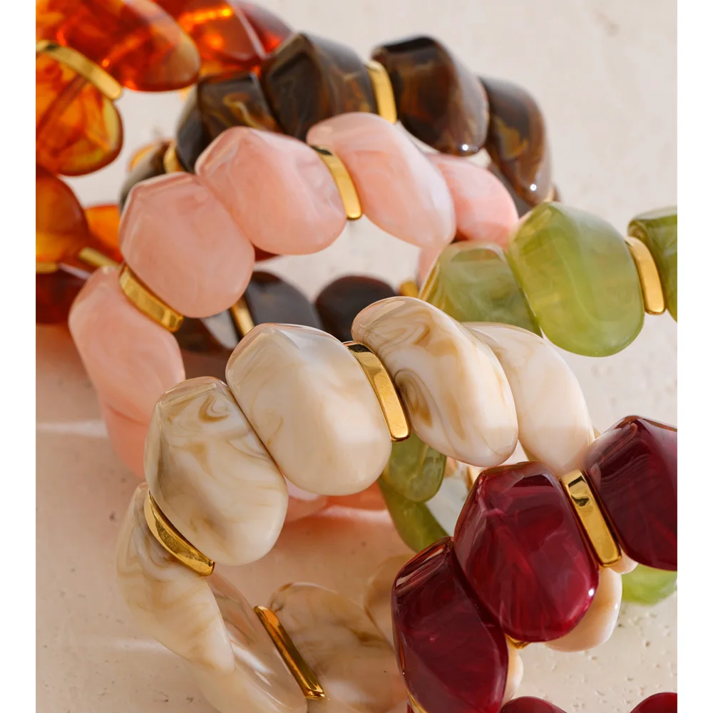 Yhpup Bracelet Wide Statement Waterproof Fashion Elasticity