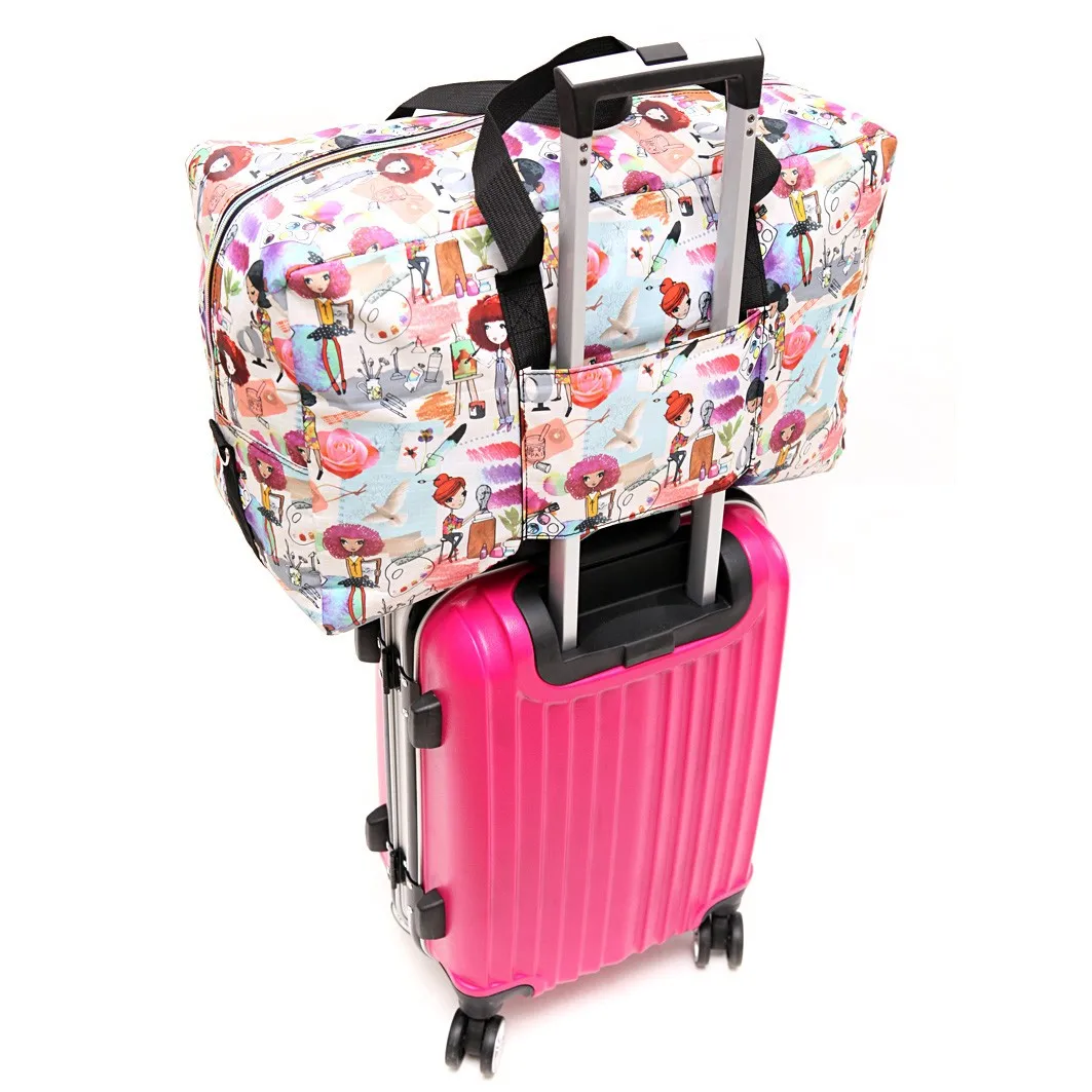 s Casual Travel Bags Portable Folding Shoulder Bag Trolley Bag Sac A Main Colourful Large Capacity Waterproof Bags