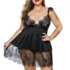 Sexy Perspective Lace Hanging Strap Nightwear, Extra Large Size, Fun Underwear, Fat mm