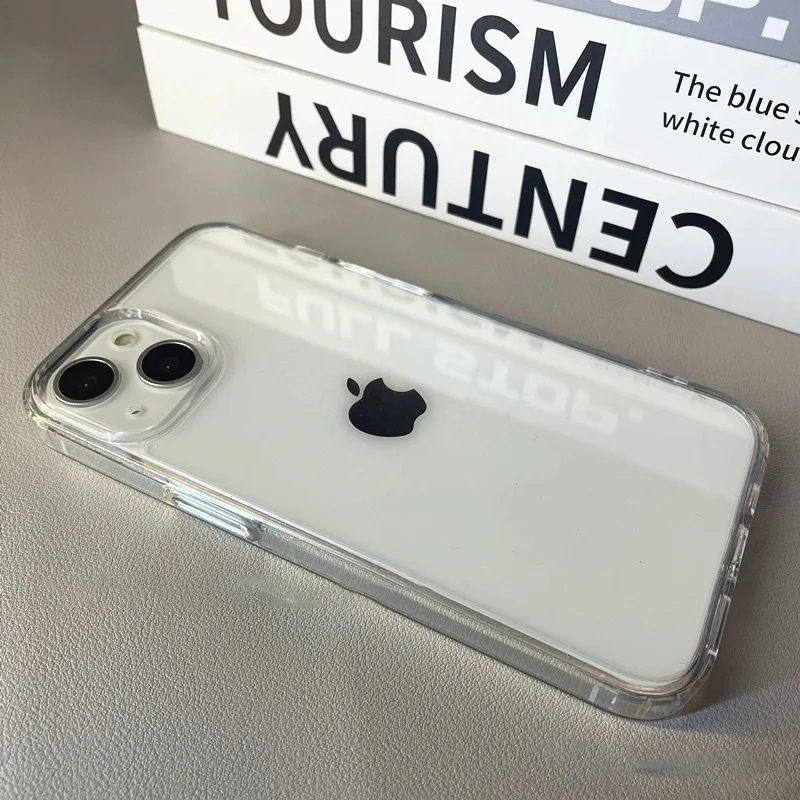 Luxury Transparent Soft Acrylic Phone Case For iPhone 17 16 15 14 13 12 11 Pro Max XS X XR 7 8 Plus Shockproof Protective Cover