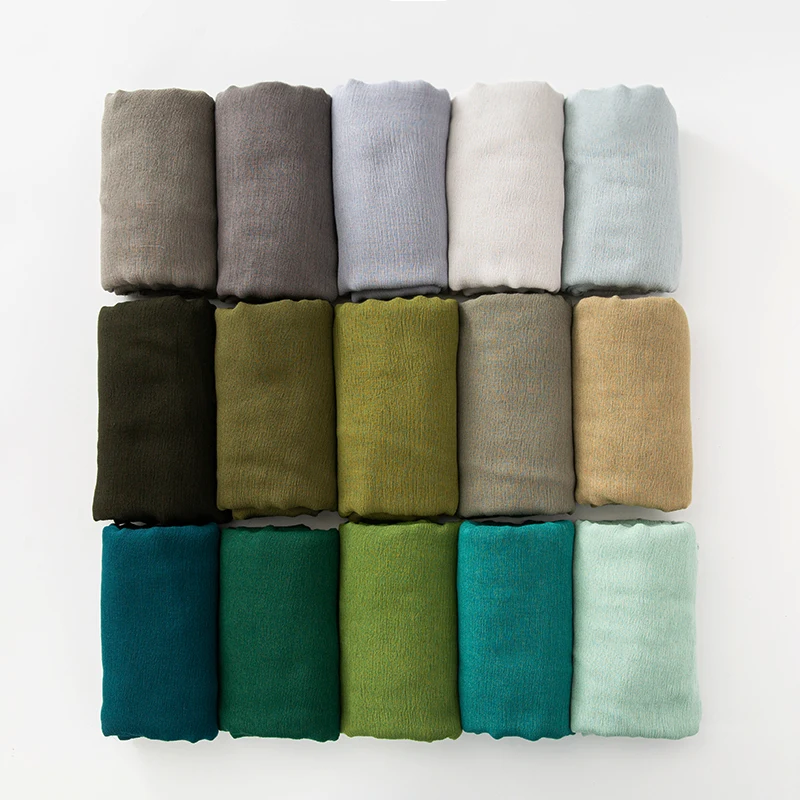 61 Colors Soft Cotton Viscose Scarf Rayon Material Muslim Hijab Mid Eastern Plain Solid Color Headscarf With Tassel 3
