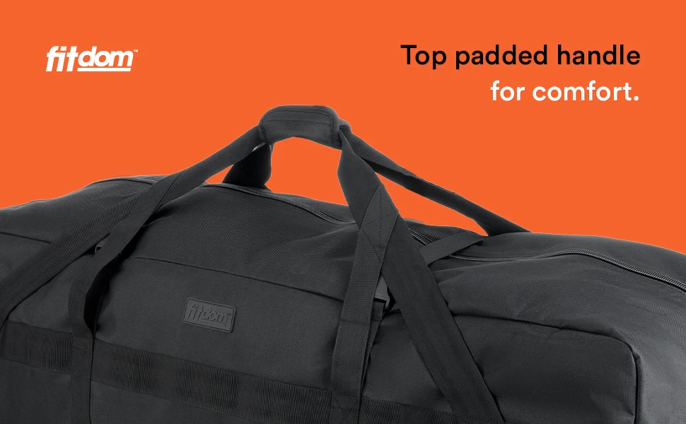 Top padded handle for comfort.