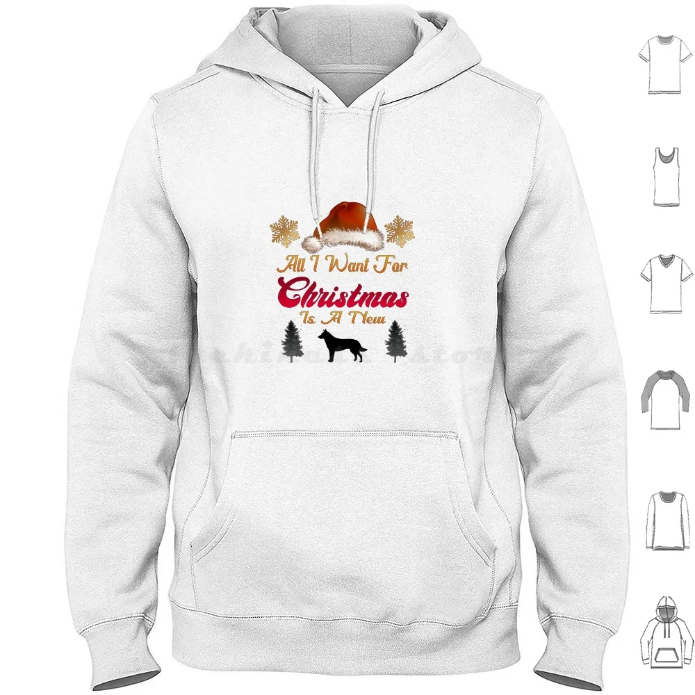 

All I Want For Christmas Is A New Dog Hoodie cotton Long Sleeve All Want Christmas New President Dog Funny All I Want For