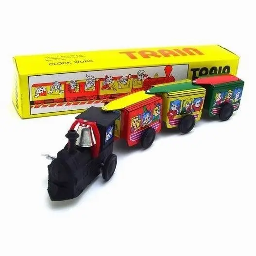 

MS203 Clockwork Iron Shell Train 8090 Memories Retro Nostalgia Toys Photography Props Decoration Iron Sheet Toys