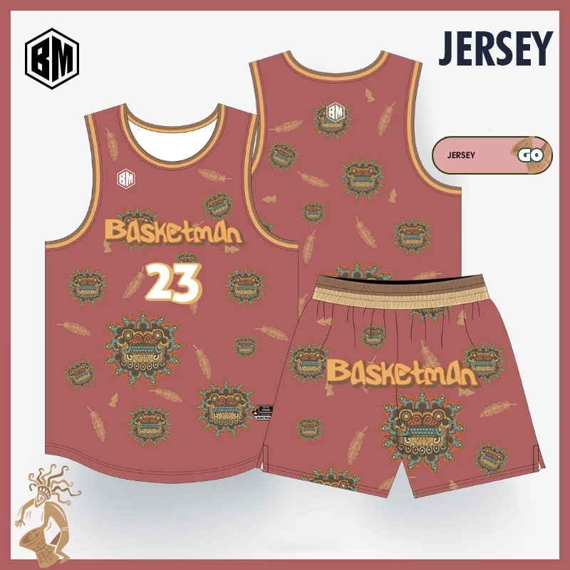 

BASKETMAN Basketball Sets For Men Full Sublimation Printed Team Name Number Logo Printed Jerseys Shorts Training Tracksuits Male