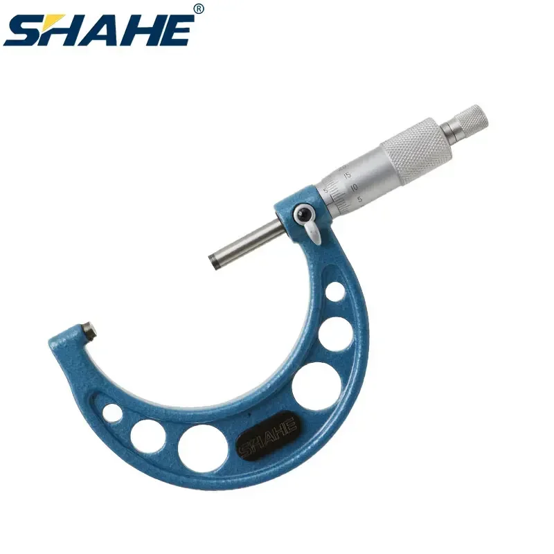 SHAHE 0.01 mm 5201A Blue Outside Micrometer Mechanical Gauges Micrometer Measuring Tool Micrometric Caliper