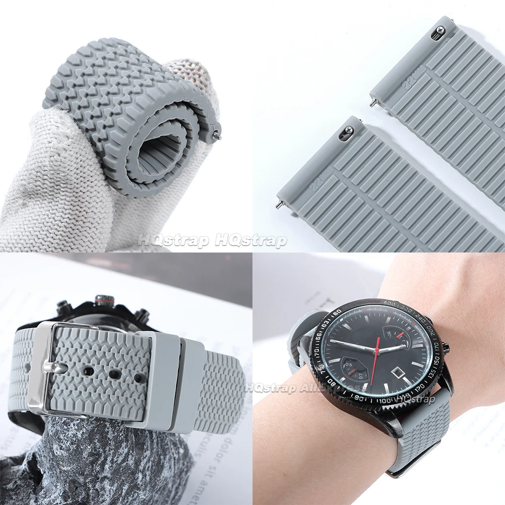 Universal Soft Silicone Watch Strap - Quick Release Replacement Band