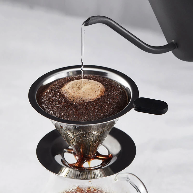 304 Stainless Steel Coffee V60 Filter Holder Pour Over Coffees Dripper