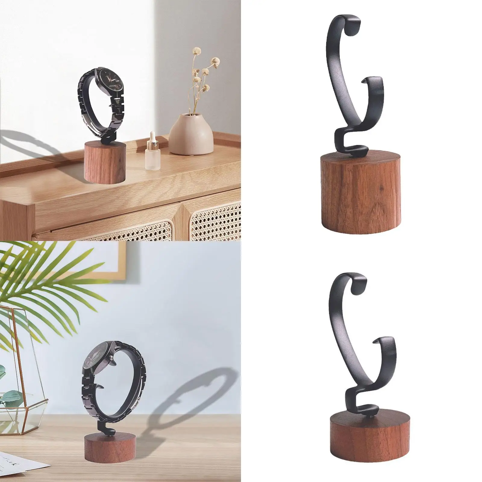 Watch Display Stand Jewelry Display Rack Wooden Base Lightweight Storage Watch Organizer for Home Store Shop Countertop Showcase