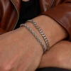 Chain bracelets, made of stainless steel with Cuban links