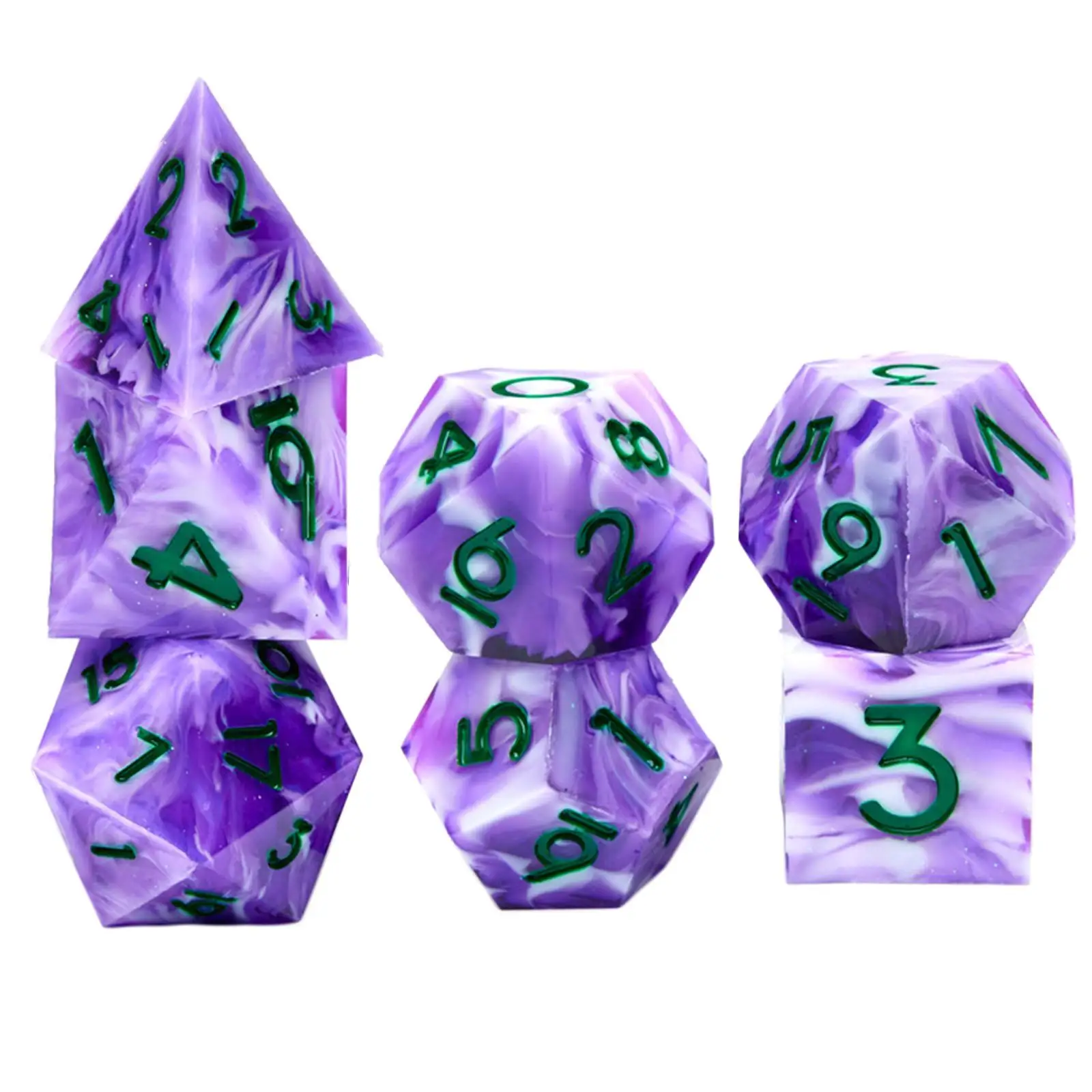 7x Polyhedral Dice Play Entertainment Toys Family Table Game for Table Board Family Gathering