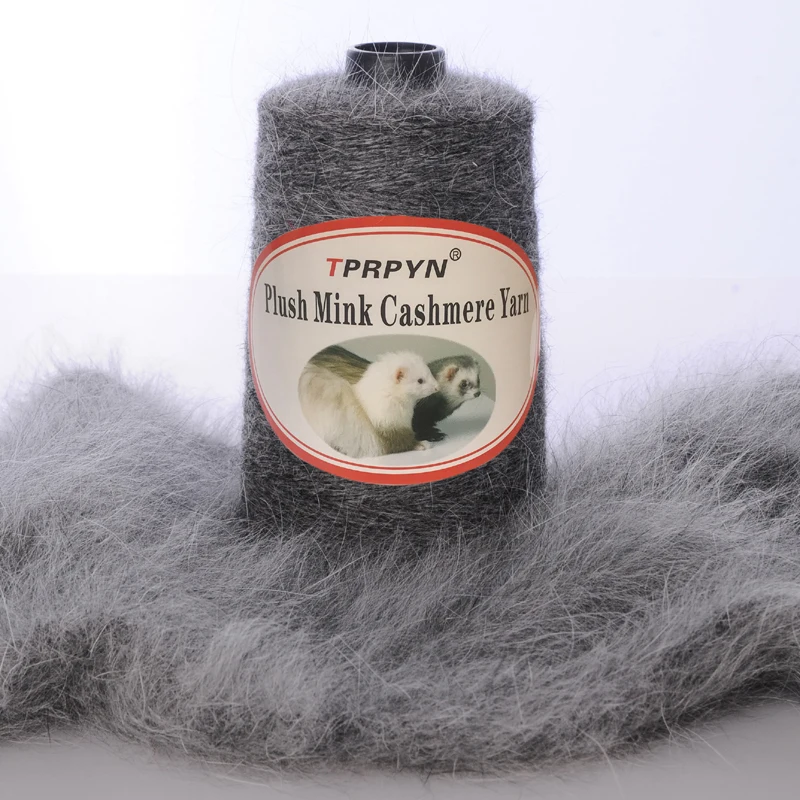 TPRPYN 300g In Reel Cashmere Yarn For Hand knitting crochet mink wool yarn to knit fuffy line bobbin plush threads Sweater scarf