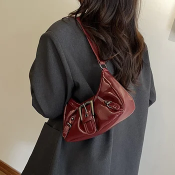 Borsa a Spalla Hobo Plissettata Stile Y2K Retrò per Donne, Borsa Sottobraccia Stile Maillard, Pochette per Viaggi, Lavoro e Shopping