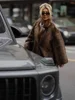 Women's Warm  Faux Fur Long Overcoat Single Breasted Fleece Long Trench Coat Winter Lady Fluffy Plush New Thicken Outerwear 4