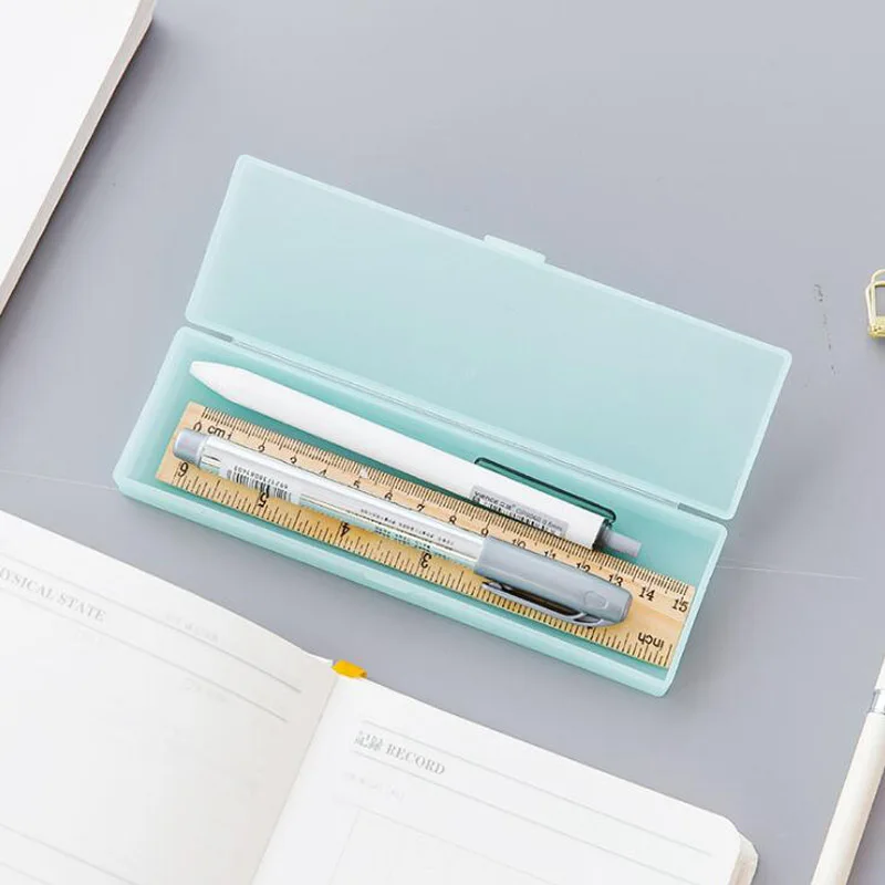Pencil Cases Stationery Box Transparent Plastic For Students Without Printing Simple Low Carbon Environmental Protection