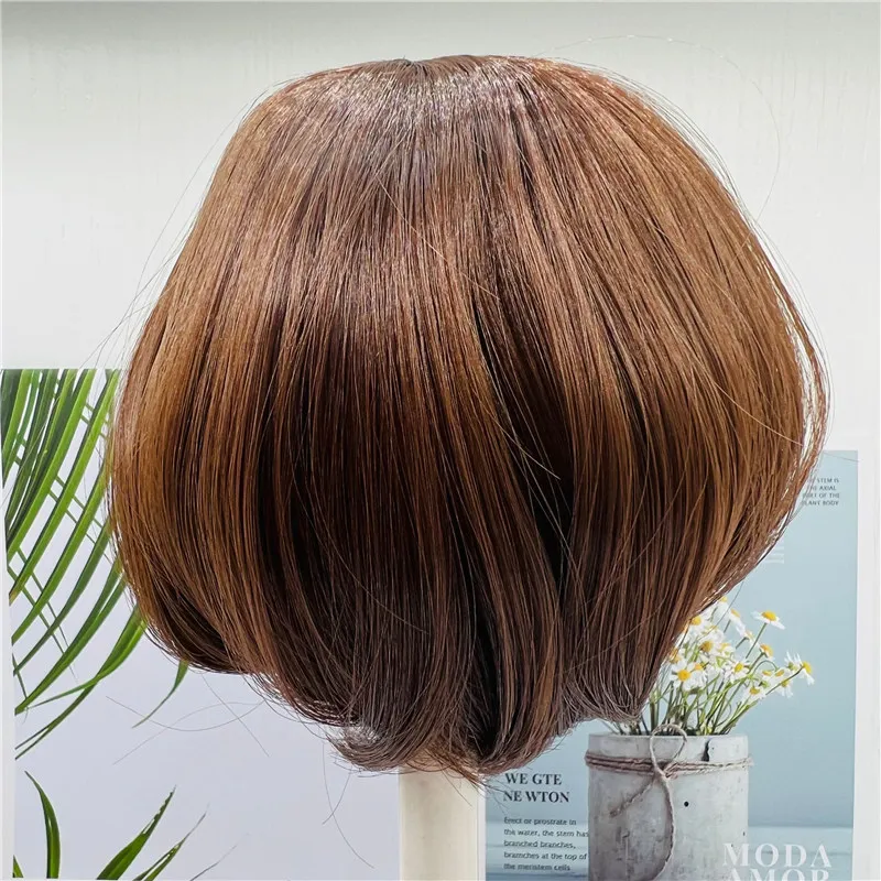 Fit For Doll Head Circumference 32cm To 36cm Silicone Reborn Baby Doll Hair Wig Curly Brown Golden Hair for BJD doll Reborn Doll