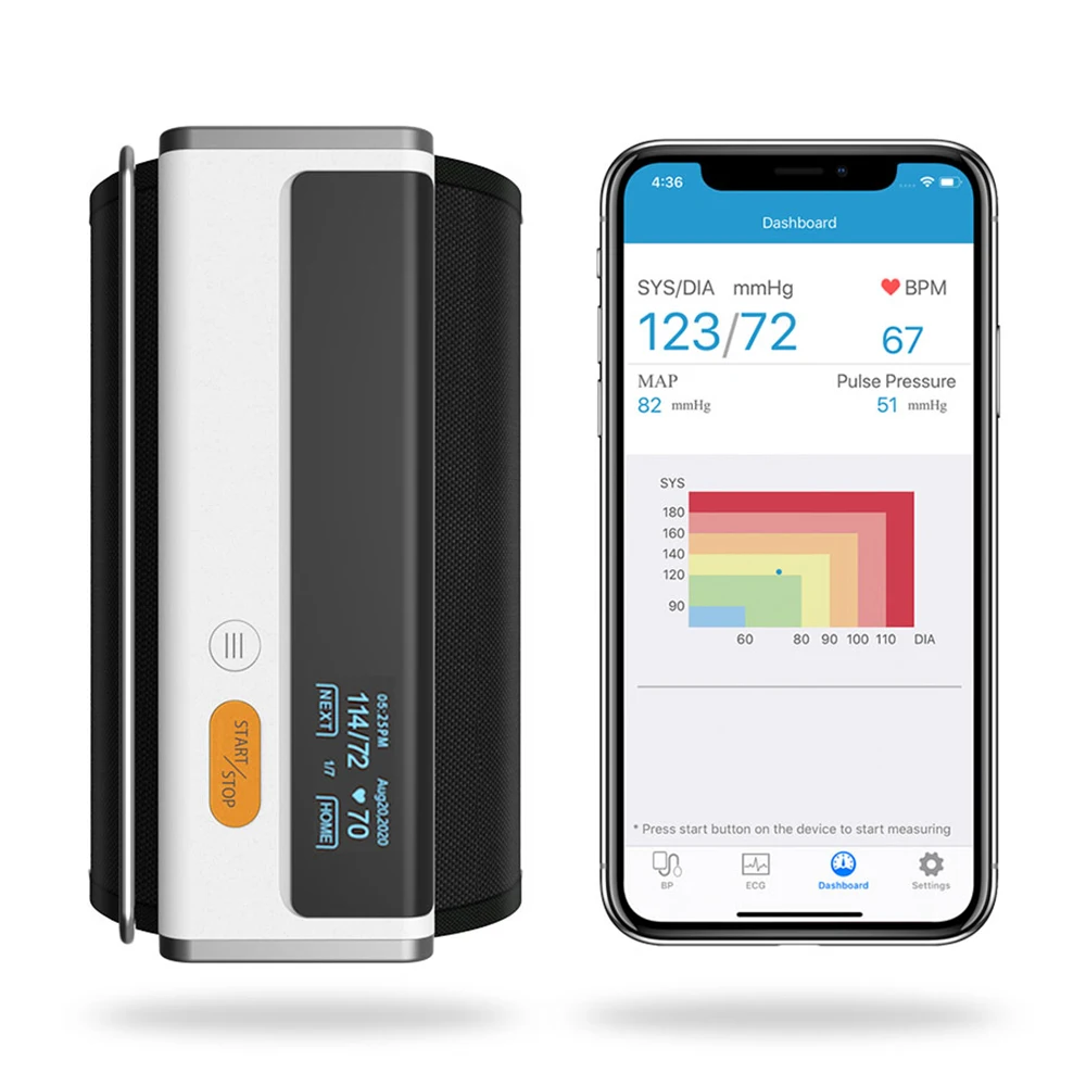 Blood Pressure Monitor Armfit Plus Bluetooth Blood Pressure Monitor for Home use Upper Arm Cuff Accurate Digital BP Machine Heart Health Monitor