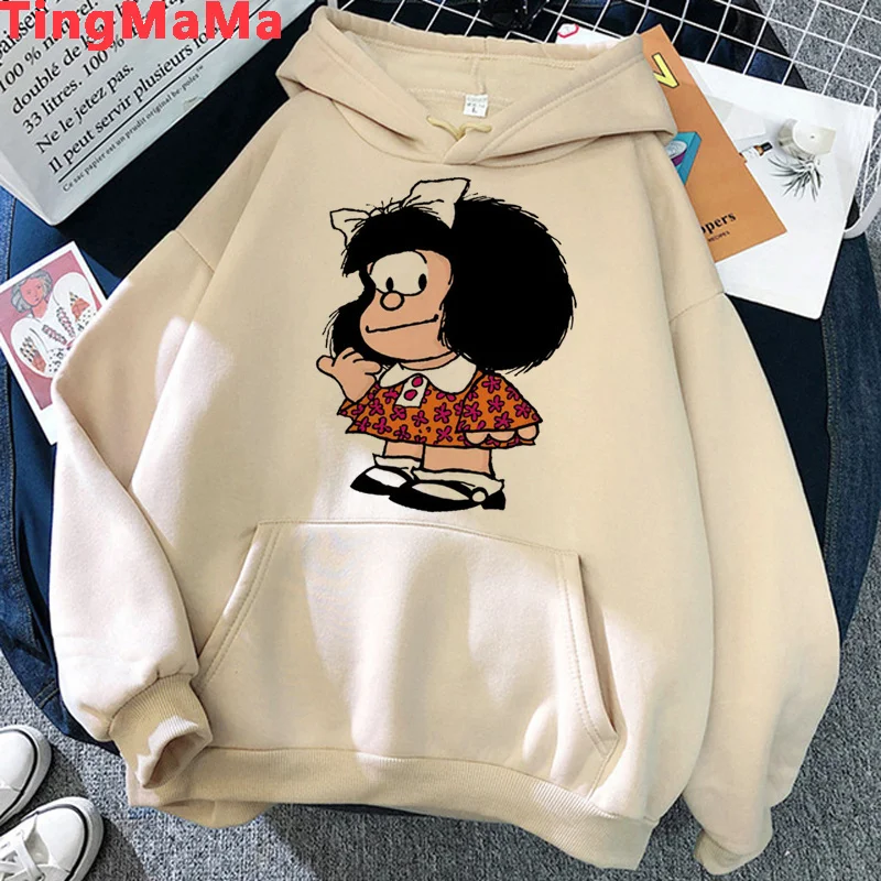 Mafalda hoodies masculino impresso hip hop camisolas