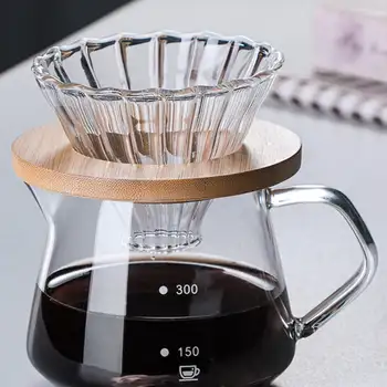 Leeseph Pour over 커피 메이커, 유리 물병 커피 필터, 드립 커피 메이커 세트, 가정 또는 사무실용, 300ml