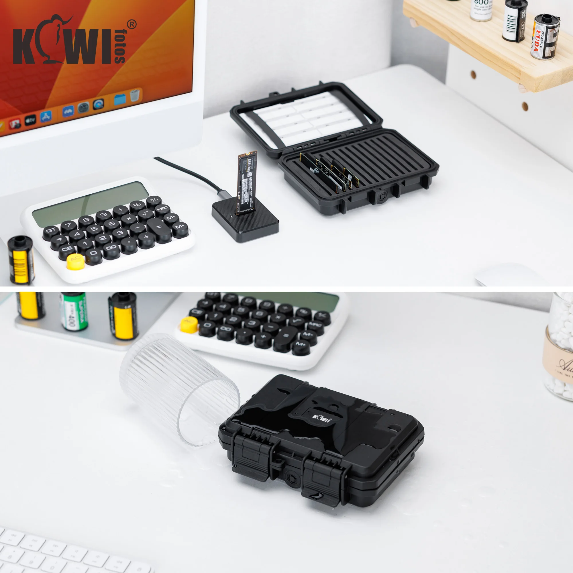 15 Slots M.2 2280 2260 2242 2240 2230 Case, Water-Resistant