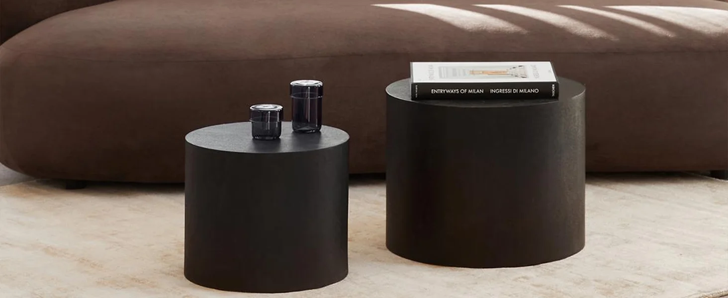 Black Coffee Table Set of 2