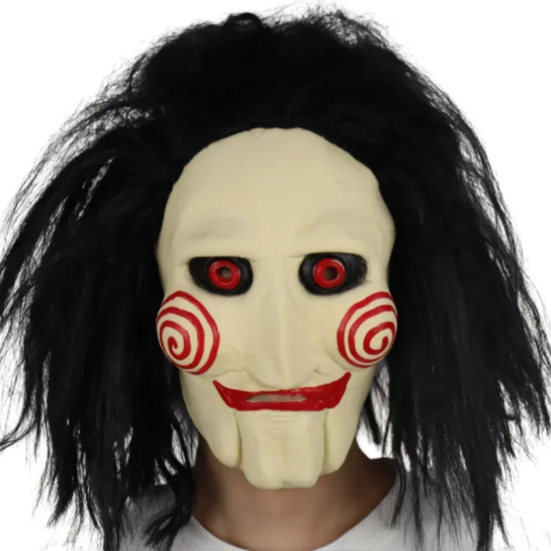 

Horror Demon Jigsaw Saw Mask Cosplay Spiral From the Book of Saw Scary Killers Latex Helmet Halloween Party Costume Props